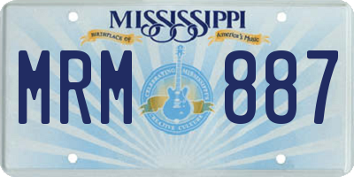 MS license plate MRM887