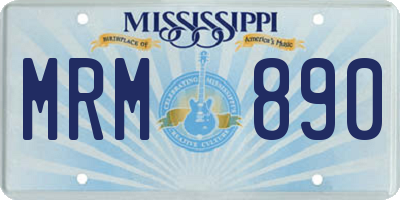 MS license plate MRM890