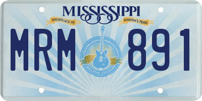 MS license plate MRM891