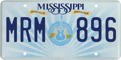 MS license plate MRM896