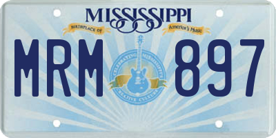MS license plate MRM897