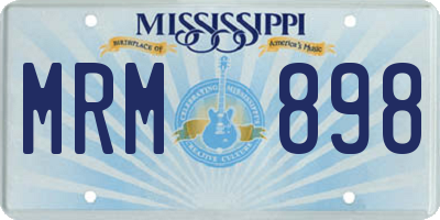 MS license plate MRM898