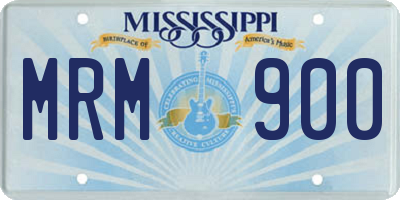 MS license plate MRM900