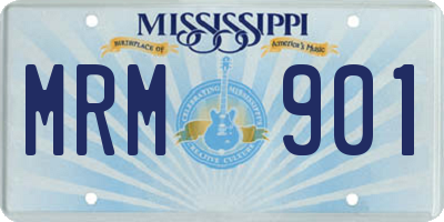MS license plate MRM901