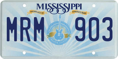 MS license plate MRM903