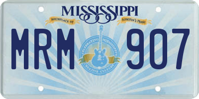 MS license plate MRM907