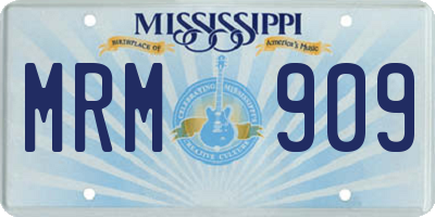 MS license plate MRM909