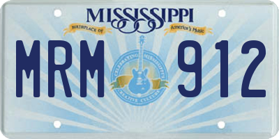 MS license plate MRM912