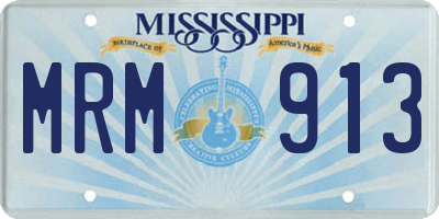 MS license plate MRM913