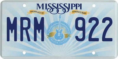 MS license plate MRM922