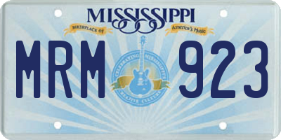 MS license plate MRM923