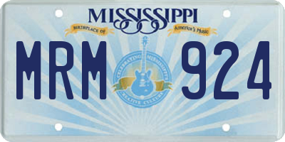 MS license plate MRM924