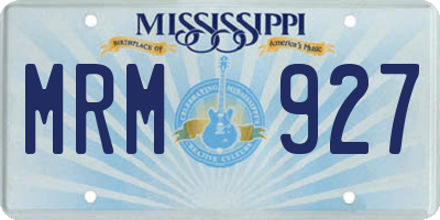 MS license plate MRM927