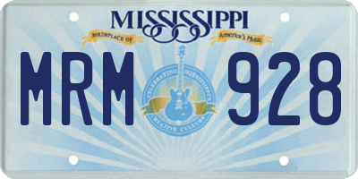MS license plate MRM928