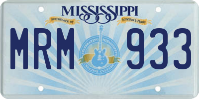 MS license plate MRM933