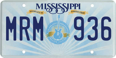 MS license plate MRM936
