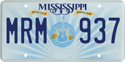 MS license plate MRM937