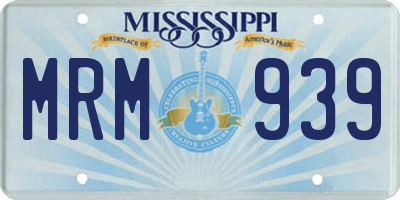 MS license plate MRM939