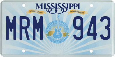 MS license plate MRM943
