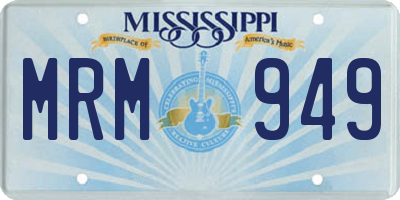 MS license plate MRM949