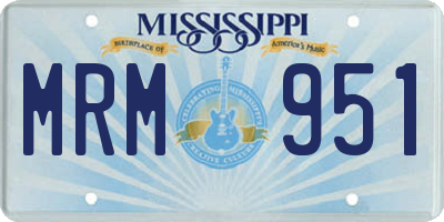 MS license plate MRM951