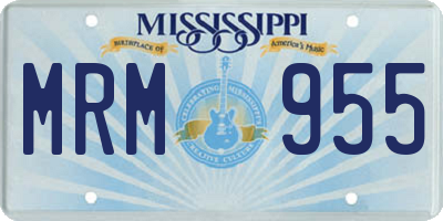 MS license plate MRM955