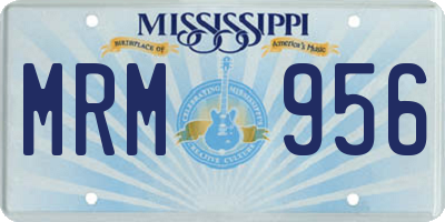 MS license plate MRM956