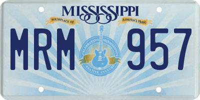 MS license plate MRM957