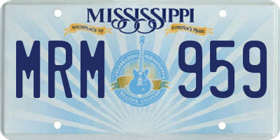 MS license plate MRM959
