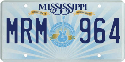 MS license plate MRM964
