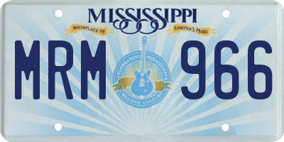 MS license plate MRM966