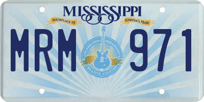 MS license plate MRM971