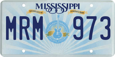 MS license plate MRM973