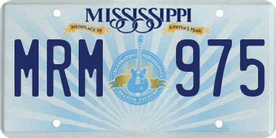 MS license plate MRM975