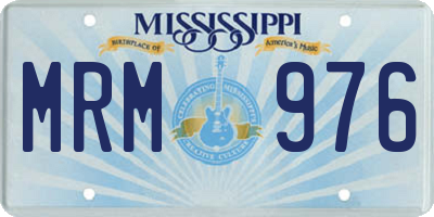 MS license plate MRM976