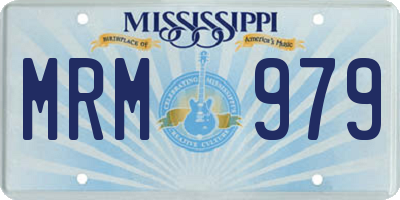 MS license plate MRM979