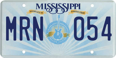 MS license plate MRN054