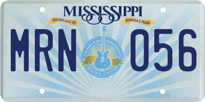 MS license plate MRN056
