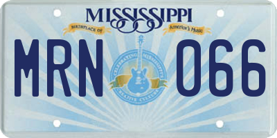 MS license plate MRN066