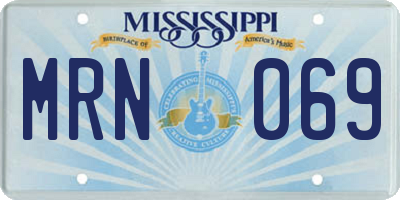 MS license plate MRN069