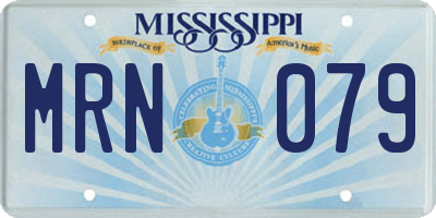 MS license plate MRN079