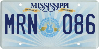 MS license plate MRN086