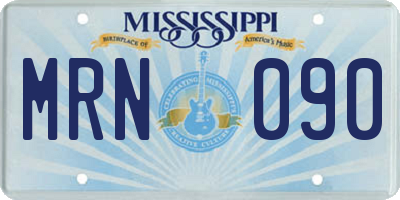 MS license plate MRN090