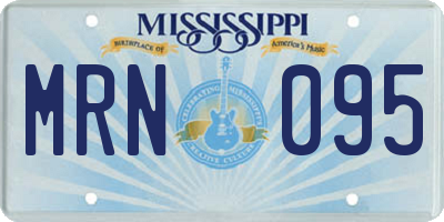 MS license plate MRN095