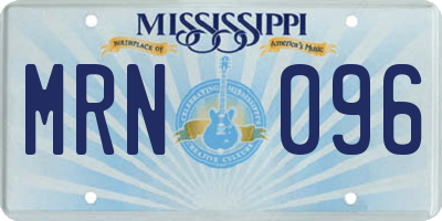 MS license plate MRN096