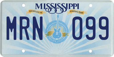 MS license plate MRN099
