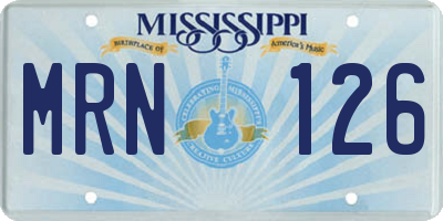 MS license plate MRN126