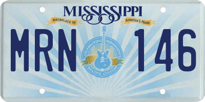 MS license plate MRN146