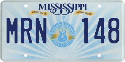 MS license plate MRN148