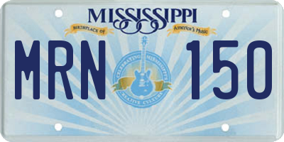 MS license plate MRN150